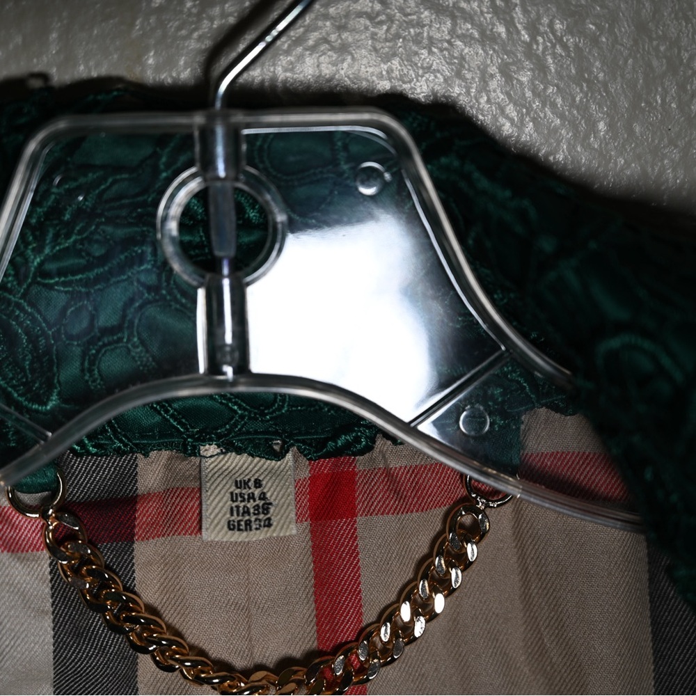 Burberry Emerald Lace Trench Coat - Picture 12 of 13
